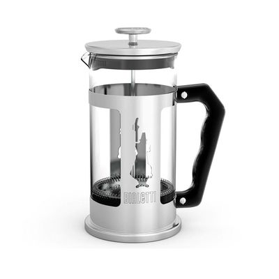 Cafeteira Bialetti French Press em Inox e Vidro - 1 L Preto com Prata