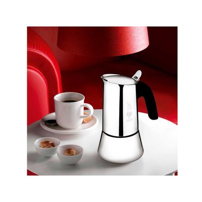 Cafeteira Italiana Bialetti Vênus em Inox - 6 Xícaras Cinza