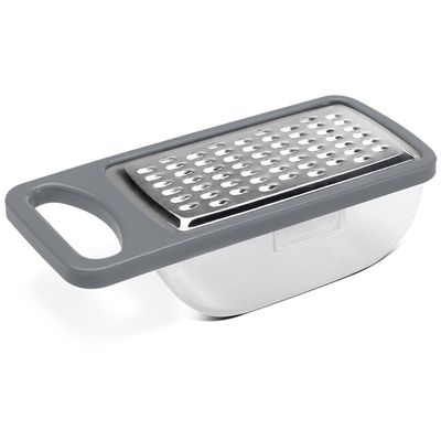 Ralador com Pote Coletor Aço Inox Brinox Top Pratic 2204/327 Cinza