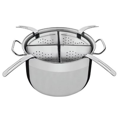 Cozi-pasta Tramontina Professional 4 Recipientes Inox - 5 Peças Inox