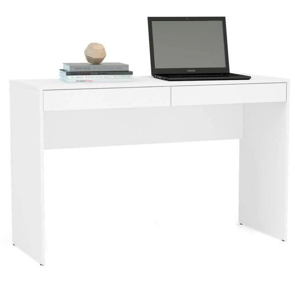 Mesa para Computador ou Escritório Lindóia com 2 Gavetas Politorno Branco