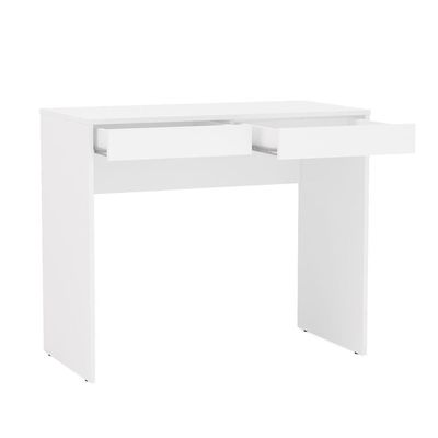 Mesa de Escritório Politorno Tijuca com 2 Gavetas Branco