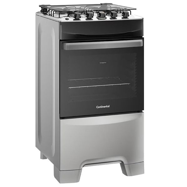 Fogão Continental 4 Bocas FC4IS com Mesa de Inox Tecnologia Top Limpa Fácil e Acendimento Automático Inox / Bivolt Fogão Continental 4 Bocas FC4IS com Mesa de Inox Tecnologia Top Limpa Fácil e Acendimento Automático Inox / Bivolt