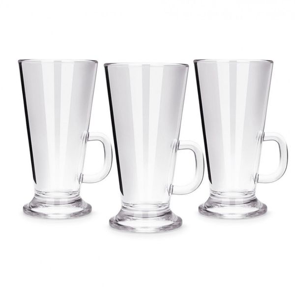 Conjunto de Canecas para Café/Cappuccino Haus Concept Pavillion 300 ml 3 Peças Transparente