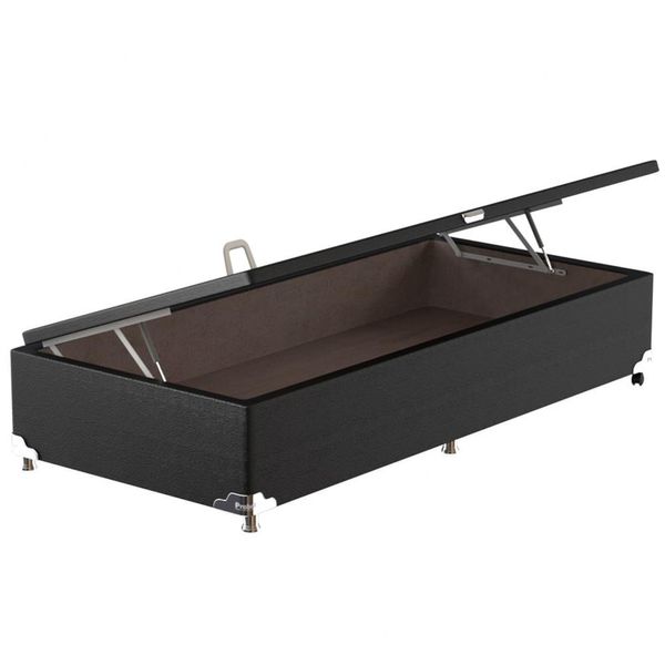 Base Box para Colchão de Solteiro Probel Classic com Baú 40x88x188cm Preto