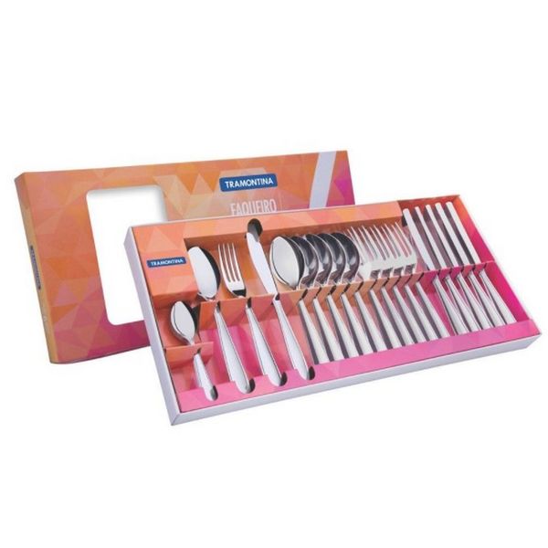Faqueiro Tramontina Laguna - 24 Peças Inox Faqueiro Tramontina Laguna - 24 Peças Inox