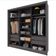 Guarda-Roupa Casal Bartira Village com 3 Portas 4 Gavetas e 243,1cm Grafite