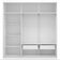 Guarda Roupa Casal Bartira Paris com Espelho 3 Portas de Correr e 2 Gavetas Branco