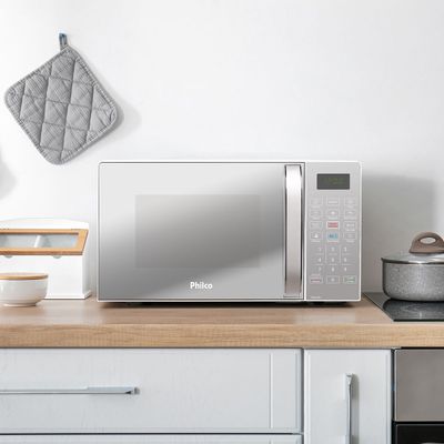 Micro-Ondas 20L Philco Espelhado Limpa Fácil 1100W PMO23EB 127V