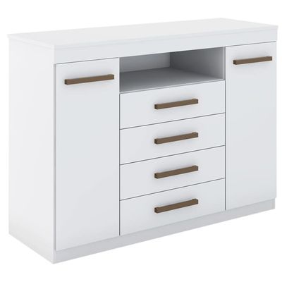 Cômoda Recife com 2 Portas e 4 Gavetas Demóbile Branco