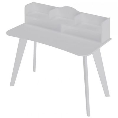 Escrivaninha Artely Sofia com Nichos 120cm de largura Branco Fosco
