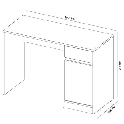 Escrivaninha Office Morada com 1 Porta e 1 Gaveta Demóbile Branco