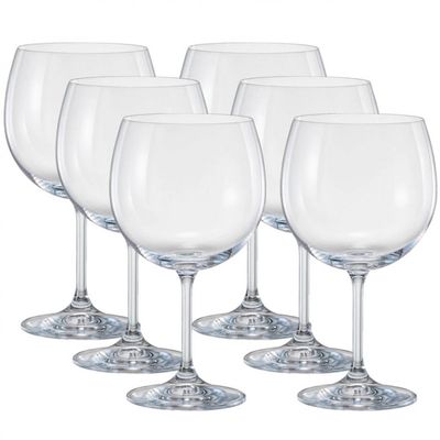 Conjunto de Taças para Gin Bohemia Anna 600 ml em Cristal 6 Peças Transparente