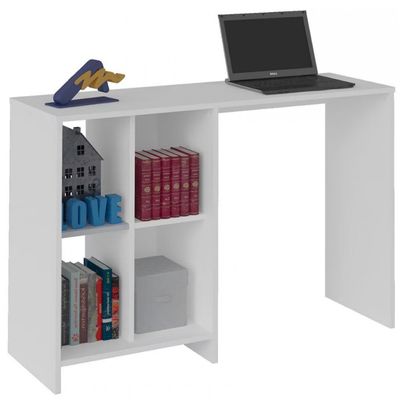 Escrivaninha Artely Matrix com 4 Nichos 110cm de Largura Branco Fosco