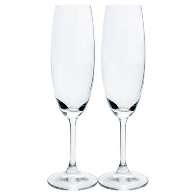 Conjunto de Taças para Champanhe Bohemia Anna 220 ml em Cristal 2 Peças Transparente