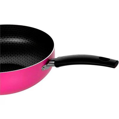 Frigideira Wok Multiflon Color com Revestimento Ultra 7 Rosa 28 cm Rosa
