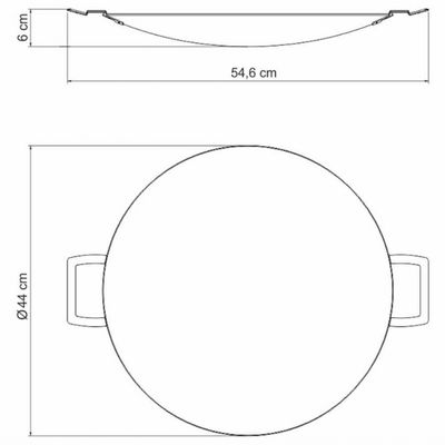 Disco para Grelhar Tramontina em Aço Inox com Corpo Triplo 3.5 Litros Inox