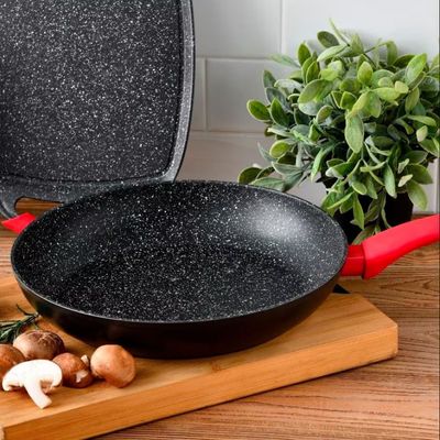 Frigideira Bergner Toledo em Alumínio Forjado com Revestimento em Marble e Fundo de Indução 20 cm Preto