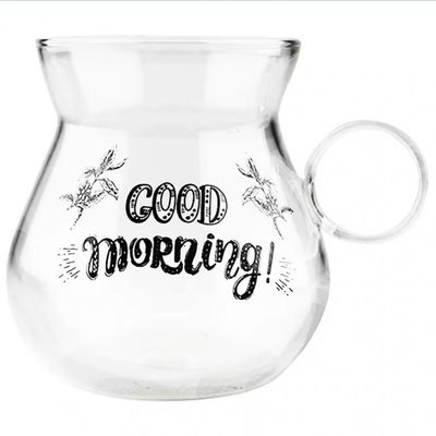 Jogo de Xícaras para Café Dynasty Coffee Borossilicato 350ml 2 Peças Transparente