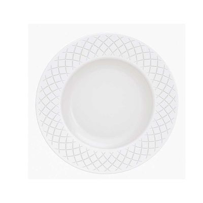 Conjunto com 6 Pratos de Sobremesa Tramontina Ingrid em Porcelana 21 cm Branco