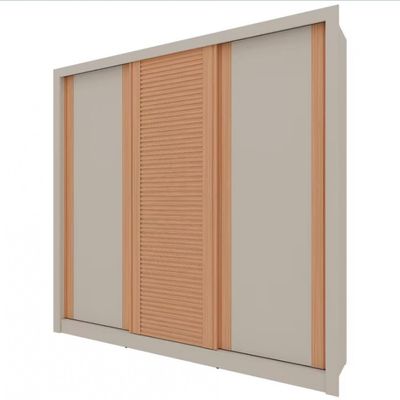 Guarda-Roupa Casal Bartira Village com 3 Portas 4 Gavetas e 243,1cm Areia