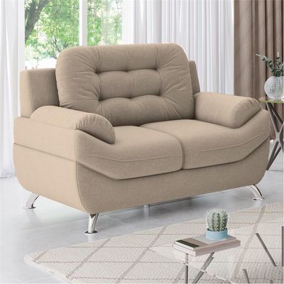 Sofá 2 Lugares Linoforte em Tecido Suede 150 cm de largura Mercury Areia