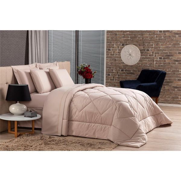 Jogo de Cama Queen Plumasul Premium Deep 230 Fios 4 Peças Damasco