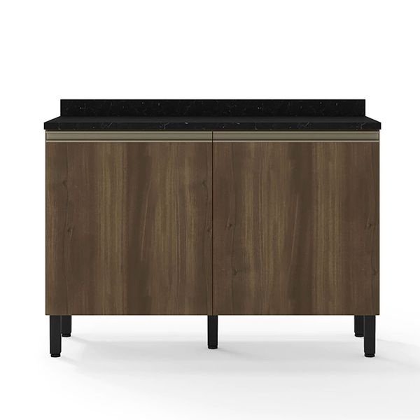 Balcão Duplo Jaspe com 2 Portas e 1 Prateleira Bartira Nogueira Balcão Duplo Jaspe com 2 Portas e 1 Prateleira Bartira Nogueira