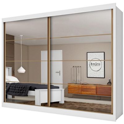 Guarda-Roupa Made Marcs Sevilha com 2 Portas, 6 Gavetas Branco Acetinado