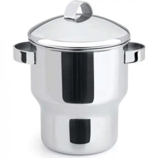 Cuscuzeira com Alça Forma em Aço Inox 1,3 L Inox