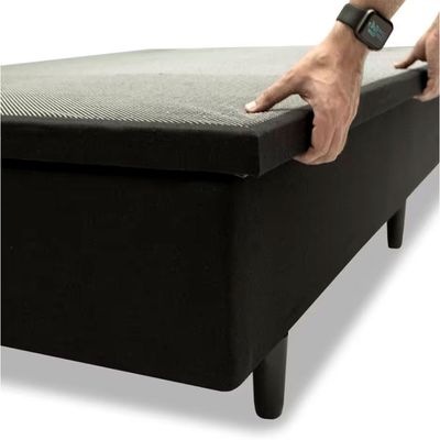 Base Box para Colchão de Solteiro MGA Lift Cotton com Baú e Pistão à Gás 39x88x188cm Preto