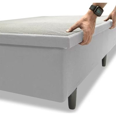 Base Box para Colchão de Solteiro MGA Lift Cotton com Baú e Pistão à Gás 39x88x188cm Cinza