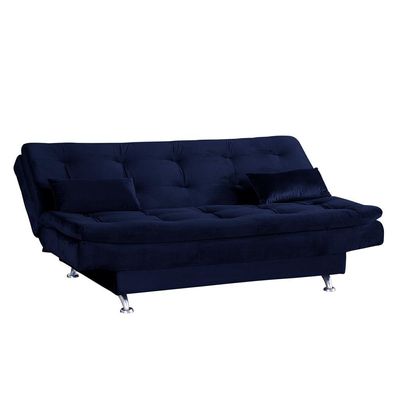 Sofá Cama Leone Plush Matrix Azul