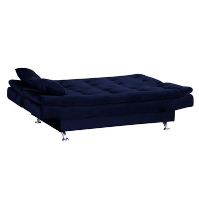 Sofá Cama Leone Plush Matrix Azul