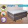 Cama Box Casal Umaflex Berlim Pillow Top e Molas Ensacadas Castor com Branco