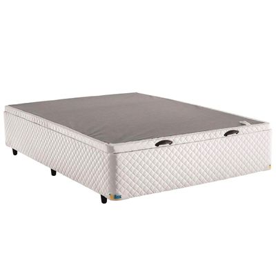 Base Box para Colchão de Casal com Baú 40,5x138x188cm Itaflex Branco