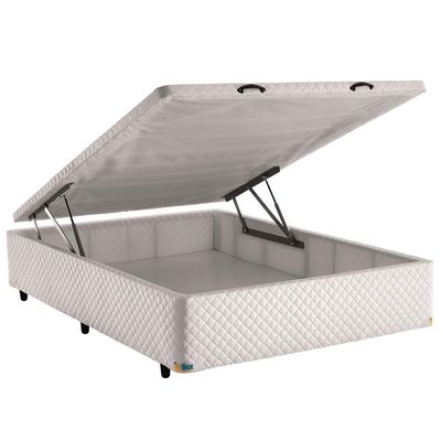Base Box para Colchão de Casal com Baú 40,5x138x188cm Itaflex Branco