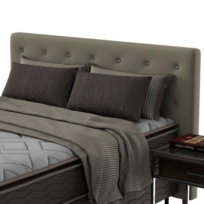Cabeceira para Cama Queen Size Probel Hapton em Tecido Suede Bege