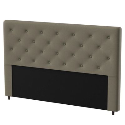 Cabeceira para Cama Queen Size Probel Hapton em Tecido Suede Bege