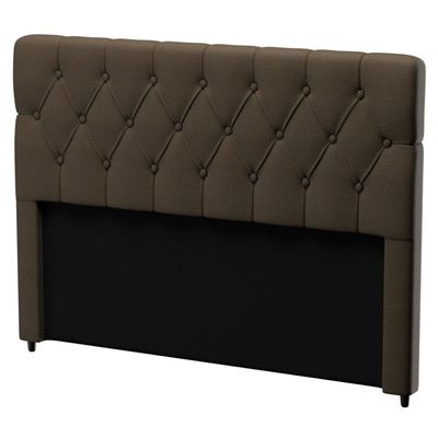 Cabeceira para Cama King Size Probel Califórnia em Tecido Suede Marrom