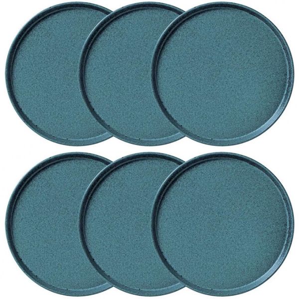 Conjunto de Pratos de Sobremesa Porto Brasil Neo Night Sky 21,5cm 6 Peças Azul