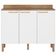 Balcão Triplo Veneza com 3 Portas e 1 Prateleira 108,4cm de largura Bartira Branco com Damasco