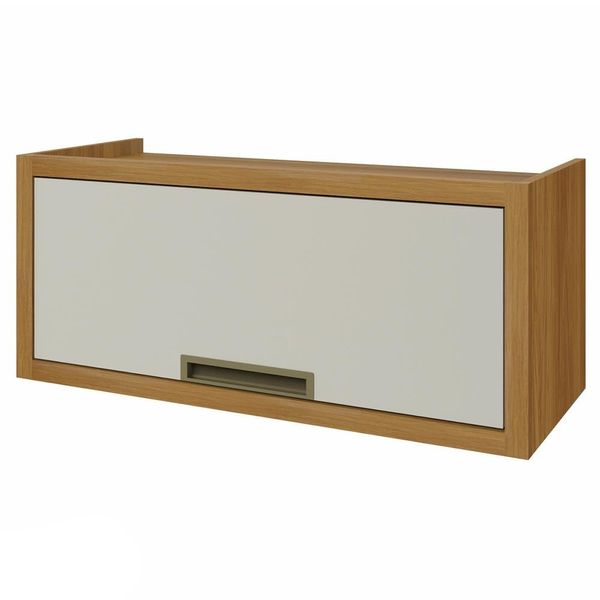 Armário de Geladeira Imperatriz 1 Porta 1 Prateleira 80cm Nesher Freijó com Off White Armário de Geladeira Imperatriz 1 Porta 1 Prateleira 80cm Nesher Freijó com Off White