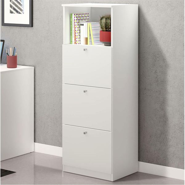 Armário Casa D Dubai com 3 Gavetas e 1 Prateleira Branco Armário Casa D Dubai com 3 Gavetas e 1 Prateleira Branco