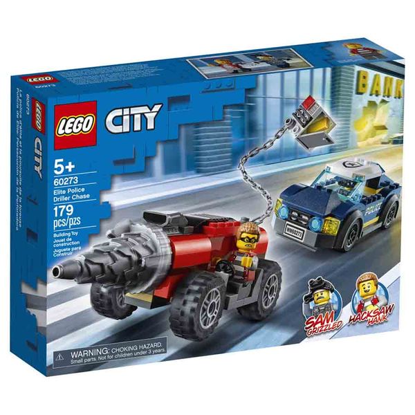 LEGO City Polícia de Elite: Perseguição de Carro Perfurador 60273 179 Peças Colorido