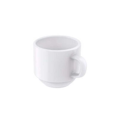 Conjunto com 6 Xícaras e Pires para Café Tramontina Paola em Porcelana 100 ml Branco