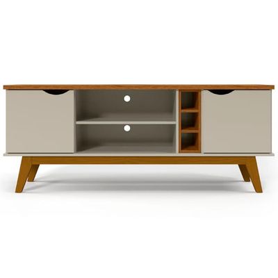 Rack Patrimar Marselha para TV de até 50 Off White com Cedro