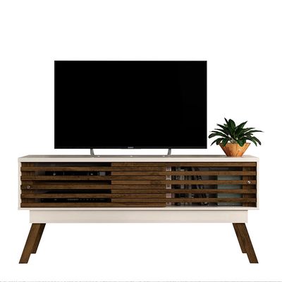 Rack Madetec Retrô Frizz para TV`s de até 65 Off White com Savana