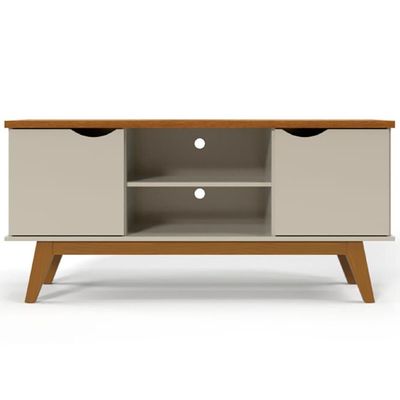 Rack Marselha para TV de até 46 Patrimar Off White com Cedro