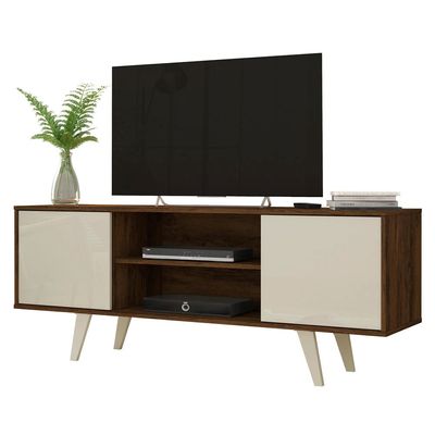 Rack Madetec Lisboa para Tv até 50 Polegadas Off White com Savana